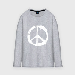 Мужской лонгслив oversize хлопок Pacific symbol white