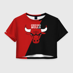 Женская футболка Crop-top 3D Chicago Bulls NBA