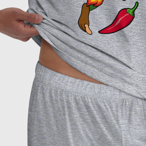 Мужская пижама хлопок с принтом Boogerman - red pepper fly, фото #4