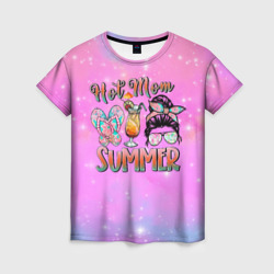 Hot mom  Summer – Женская футболка 3D с принтом купить со скидкой в -23%