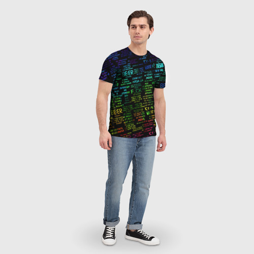 Мужская футболка 3D Прикольные популярные надписи, цвет 3D печать - фото 5
