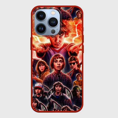 Чехол для iPhone 13 Pro Stranger Things Арт, цвет красный