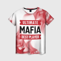 Женская футболка 3D Mafia: красные таблички Best Player и Ultimate