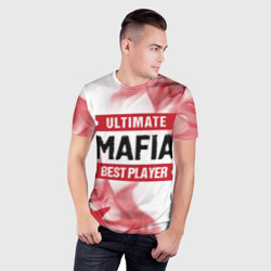 Мужская футболка 3D Slim Mafia: красные таблички Best Player и Ultimate - фото 2