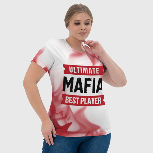 Женская футболка 3D Mafia: красные таблички Best Player и Ultimate, цвет 3D печать - фото 6