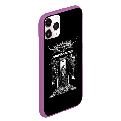 Чехол для iPhone 11 Pro Max матовый Babymetal/ Throne, цвет фиолетовый - фото 3