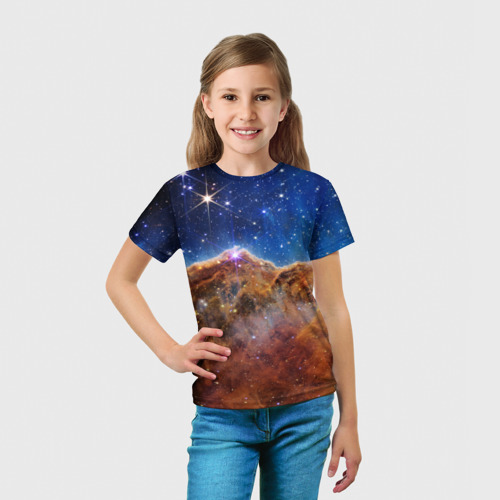 Детская футболка 3D Туманность Киля фото НАСА, цвет 3D печать - фото 5