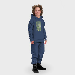 Детский костюм хлопок Oversize Нежные листья на акварельном фоне - фото 2