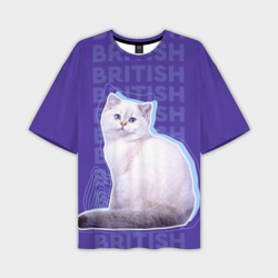Мужская футболка oversize 3D Котенок британской кошки