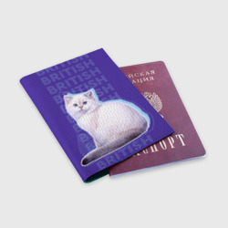 Обложка для паспорта матовая кожа Котенок британской кошки - фото 2