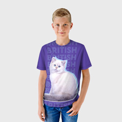 Детская футболка 3D Котенок британской кошки - фото 2