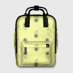 Авокадики паттерн – Женский рюкзак 3D с принтом купить