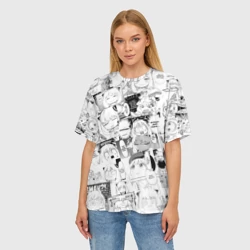 Женская футболка oversize 3D Spy Family Heh Семья Шпиона Анечка Фоджер - фото 2