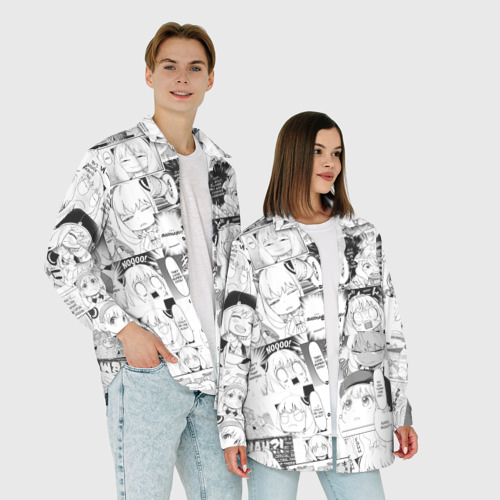 Женская рубашка oversize 3D с принтом Spy Family Heh Семья Шпиона Анечка Фоджер, фото #4