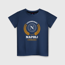 Детская футболка хлопок Лого Napoli и надпись Legendary Football Club