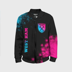 Детский бомбер 3D West Ham Neon Gradient