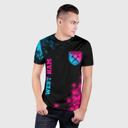 Мужская футболка 3D Slim West Ham Neon Gradient - фото 2