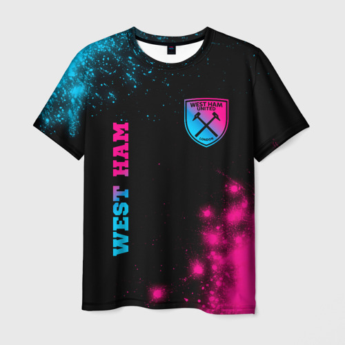 Мужская футболка 3D West Ham Neon Gradient, цвет 3D печать