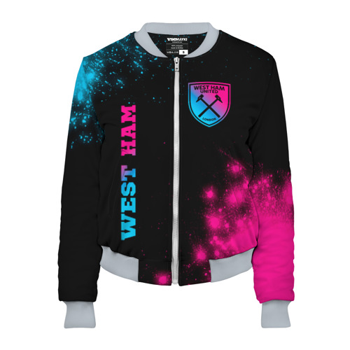 Женский бомбер 3D West Ham Neon Gradient, цвет меланж