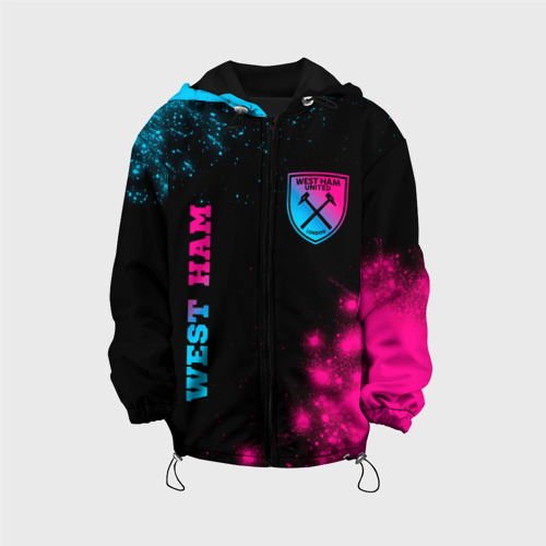 Детская куртка 3D West Ham Neon Gradient, цвет черный