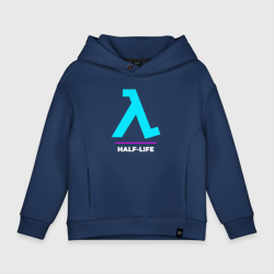 Детское худи Oversize хлопок Символ Half-Life в неоновых цветах