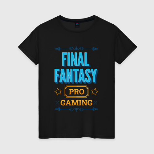 Женская футболка хлопок с принтом Игра Final Fantasy PRO Gaming, вид спереди #2