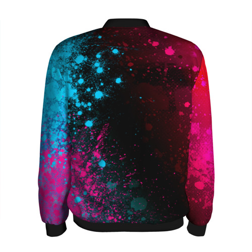 Мужской бомбер 3D Five Finger Death Punch Neon Gradient, цвет черный - фото 2