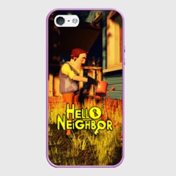 Чехол для iPhone 5/5S матовый Hello Neighbor Привет сосед поливает