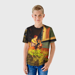 Детская футболка 3D Hello Neighbor Привет сосед поливает - фото 2