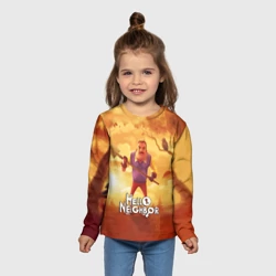 Детский лонгслив 3D Hello Neighbor Привет сосед с лопатой - фото 2