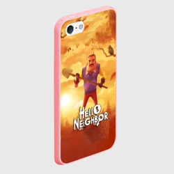 Чехол для iPhone 5/5S матовый Hello Neighbor Привет сосед с лопатой - фото 2