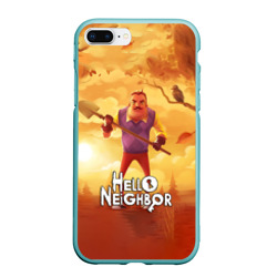 Чехол для iPhone 7Plus/8 Plus матовый Hello Neighbor Привет сосед с лопатой