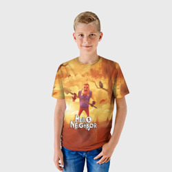 Детская футболка 3D Hello Neighbor Привет сосед с лопатой - фото 2
