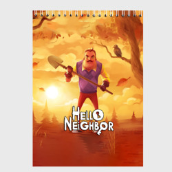 Скетчбук Hello Neighbor Привет сосед с лопатой