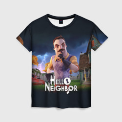 Женская футболка 3D Hello Neighbor игра Привет сосед