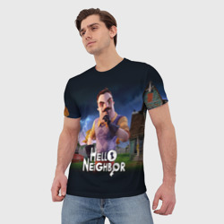 Мужская футболка 3D Hello Neighbor игра Привет сосед - фото 2
