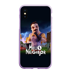 Чехол для iPhone XS Max матовый Hello Neighbor игра Привет сосед