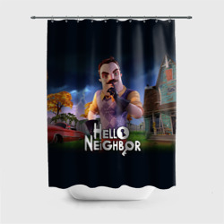 Штора 3D для ванной Hello Neighbor игра Привет сосед