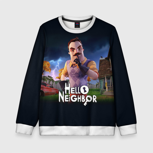 Детский свитшот 3D Hello Neighbor игра Привет сосед, цвет 3D печать