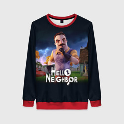 Женский свитшот 3D Hello Neighbor игра Привет сосед