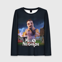 Женский лонгслив 3D Hello Neighbor игра Привет сосед