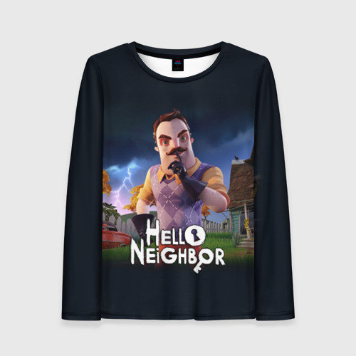 Женский лонгслив 3D Hello Neighbor игра Привет сосед, цвет 3D печать