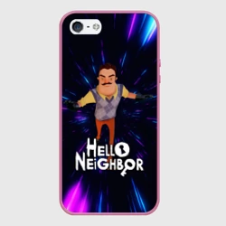 Чехол для iPhone 5/5S матовый Hello Neighbor Привет сосед Бегущий