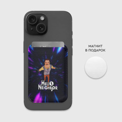 Картхолдер Magsafe магнитный Hello Neighbor Привет сосед Бегущий - фото 2