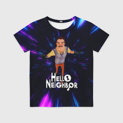 Детская футболка 3D Hello Neighbor Привет сосед Бегущий