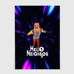 Постер Hello Neighbor Привет сосед Бегущий