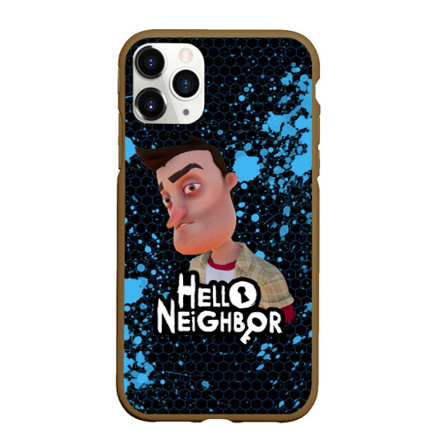 Чехол для iPhone 11 Pro Max матовый Hello Neighbor | Привет сосед | Ник Рот, цвет коричневый