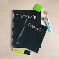 Тетрадь с принтом Двухсторонняя Тетрадь смерти Death Note для любого человека, вид спереди №2. Цвет основы: крупная клетка