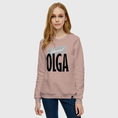 Женский свитшот хлопок Unreal Olga, цвет пыльно-розовый - фото 3