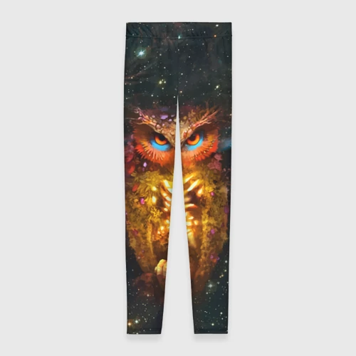 Леггинсы 3D Космический взгляд совы